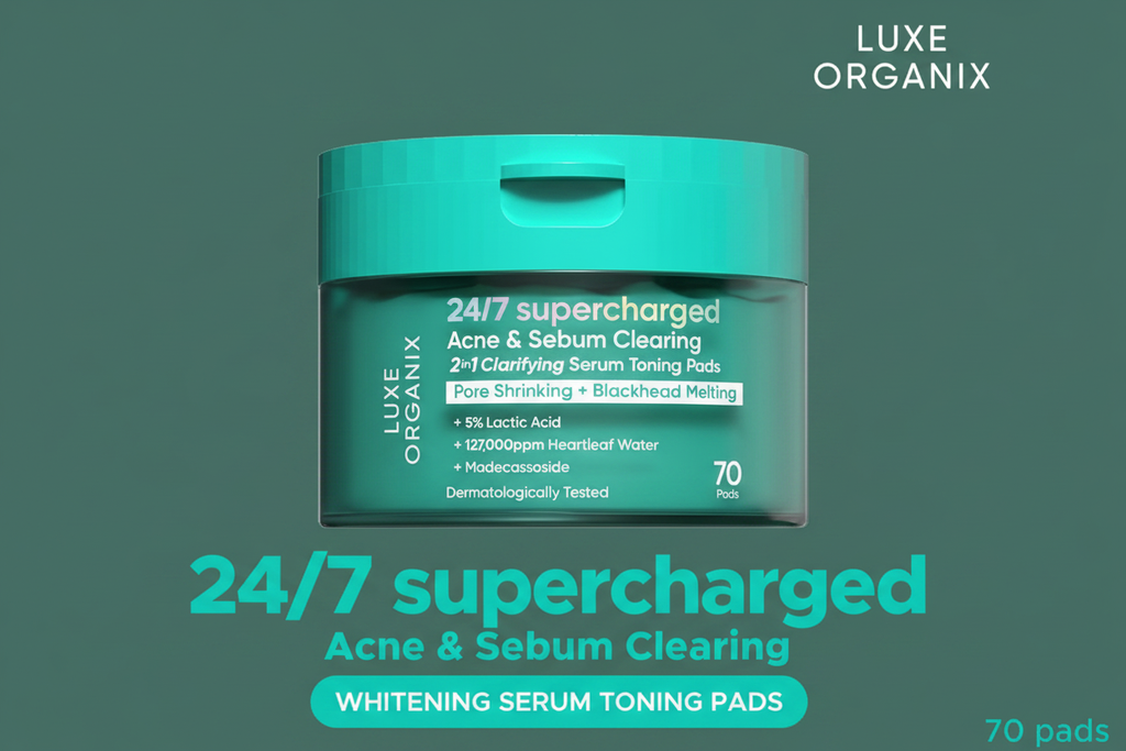 Luxe Organix Acne Sebum Clearing Pads Army Green