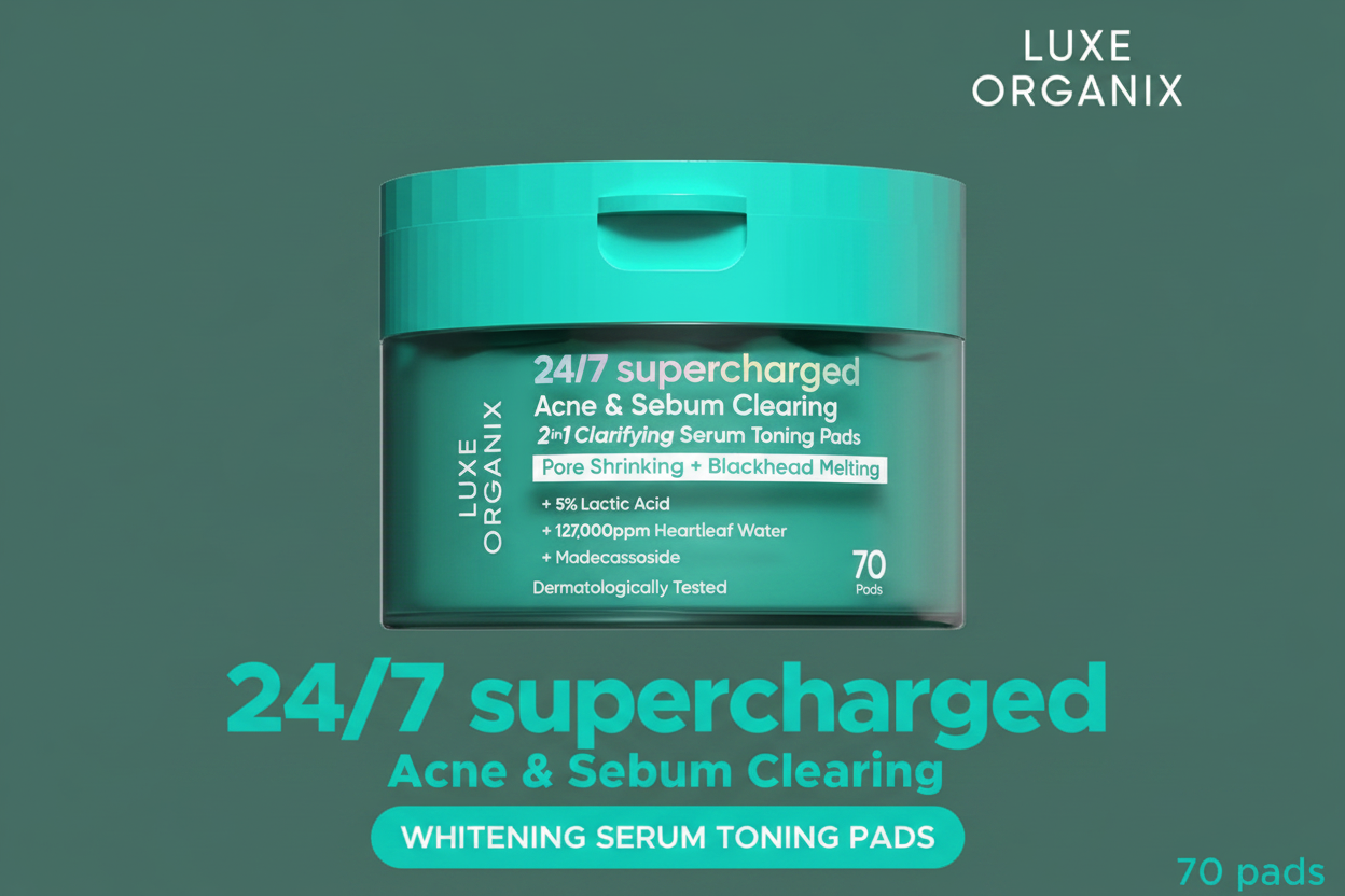 Luxe Organix Acne Sebum Clearing Pads Army Green